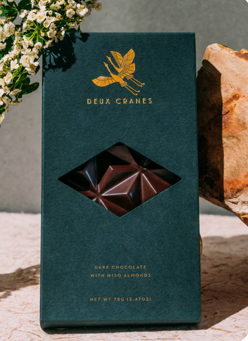 Deux Cranes - Dark Chocolate with Miso Almonds (Dairy Free)